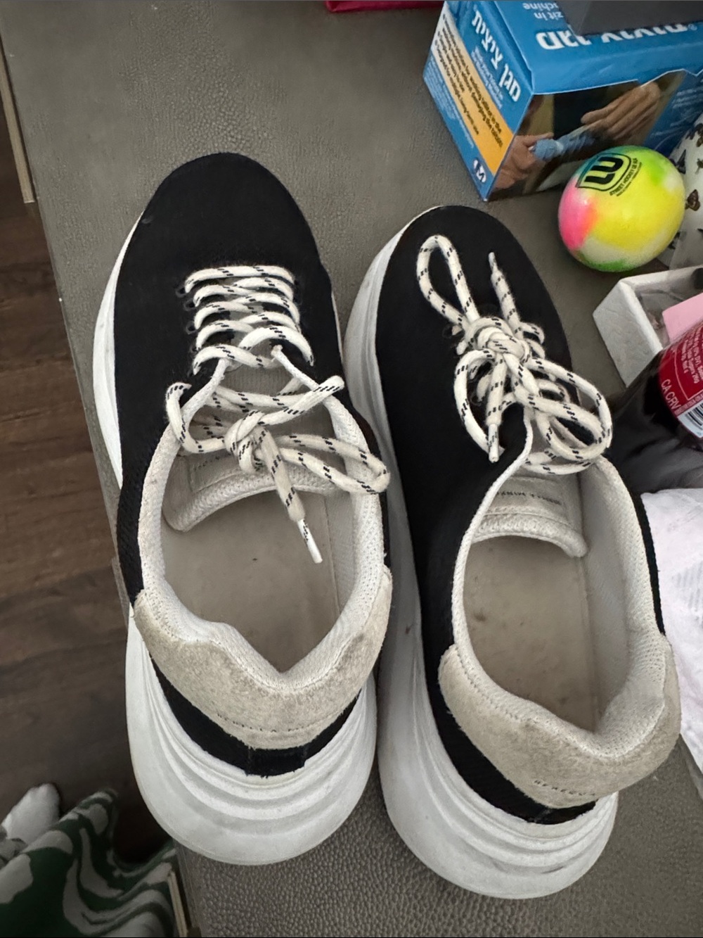 Rebecca Minkoff Black and White Platform Sneakers